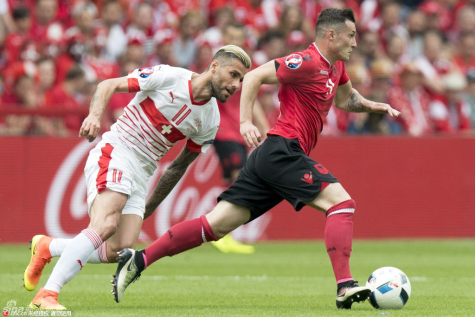 阿尔巴尼亚面对瑞士队失利无缘晋级